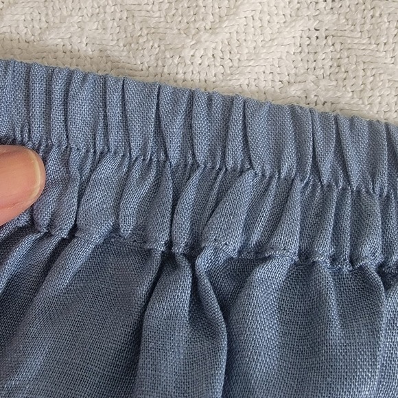 Lintico NWT Linen Relaxed Midi Skirt Marina Elastic Waist Cargo Pockets Size S - Picture 12 of 13